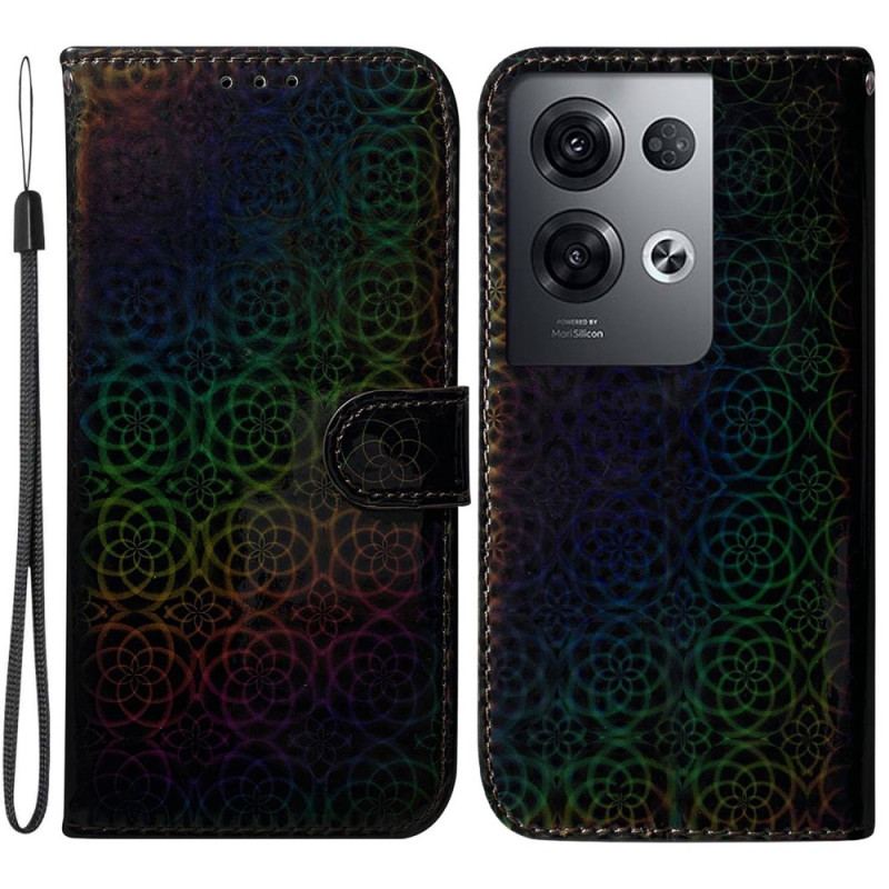 Capa Flip Para Oppo Reno 8 Pro Estilo Discoteca