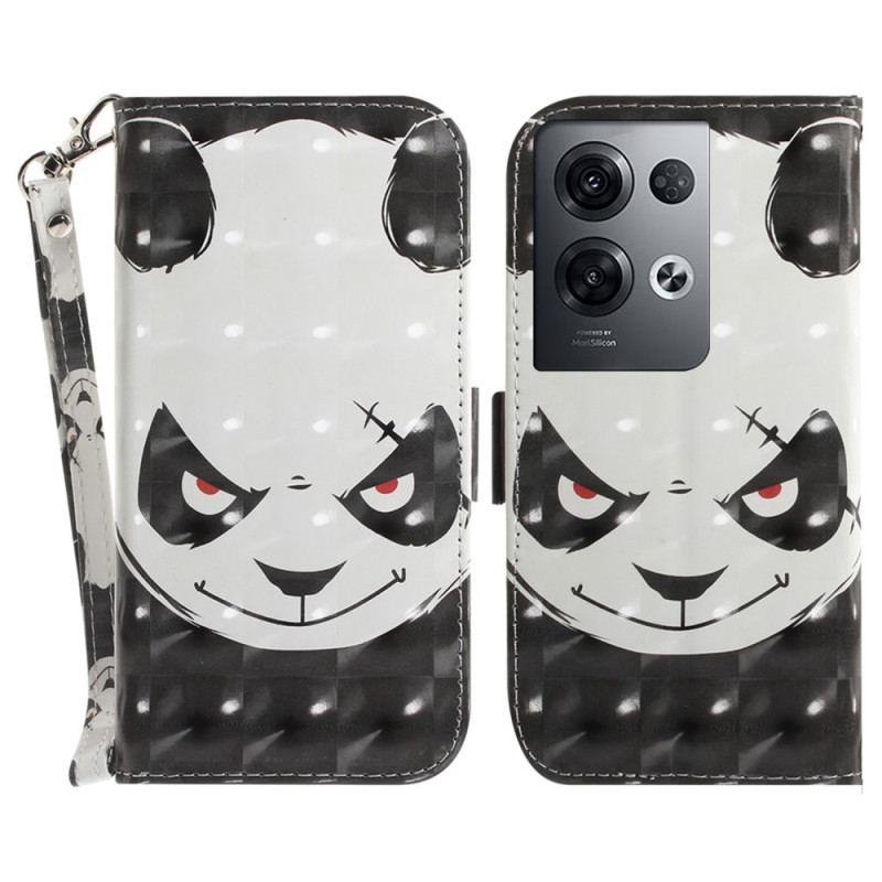 Capa Flip Para Oppo Reno 8 Pro Panda Bravo