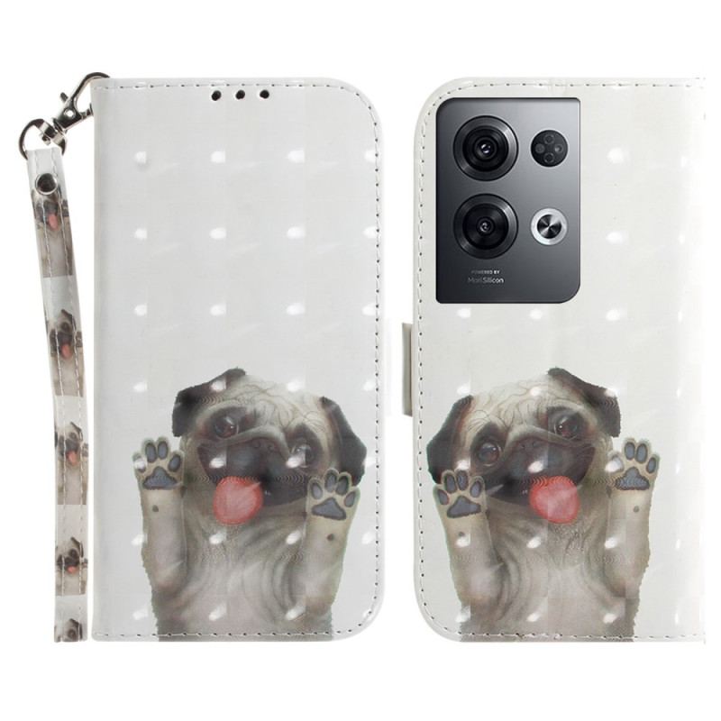 Capa Flip Para Oppo Reno 8 Pro Pug