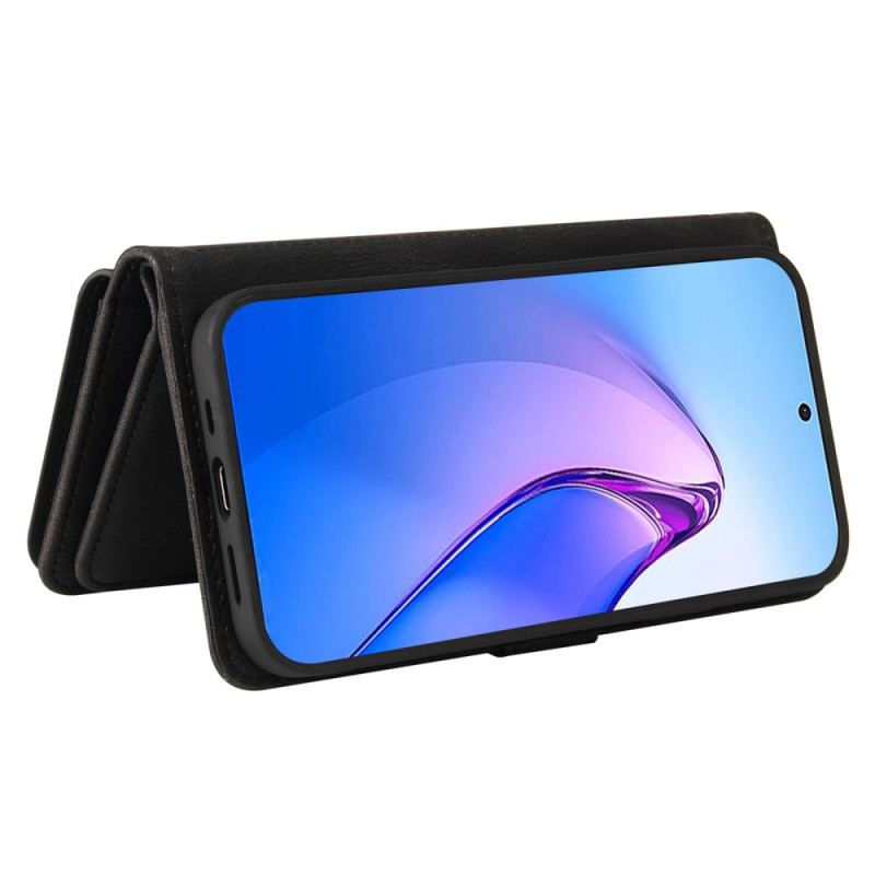 Capa Flip Para Oppo Reno 8 Pro Titular Do Cartão Multifuncional