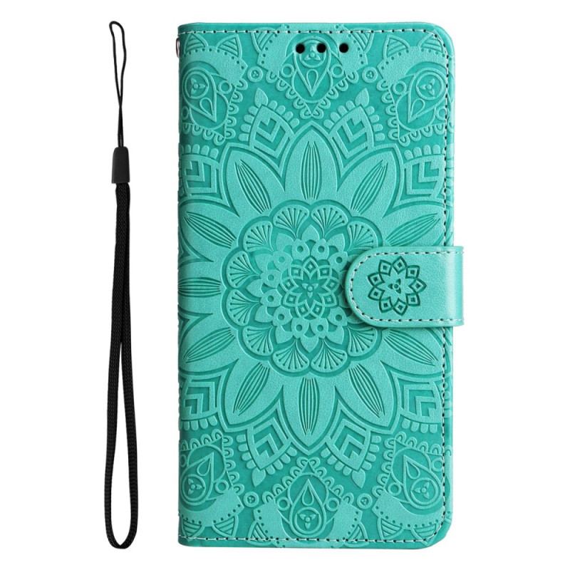 Capa Folio Para Oppo Reno 8 Pro De Cordão Girassol Strappy