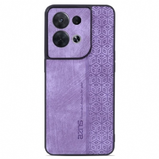 Capa Para Oppo Reno 8 Pro Efeito Couro Azns