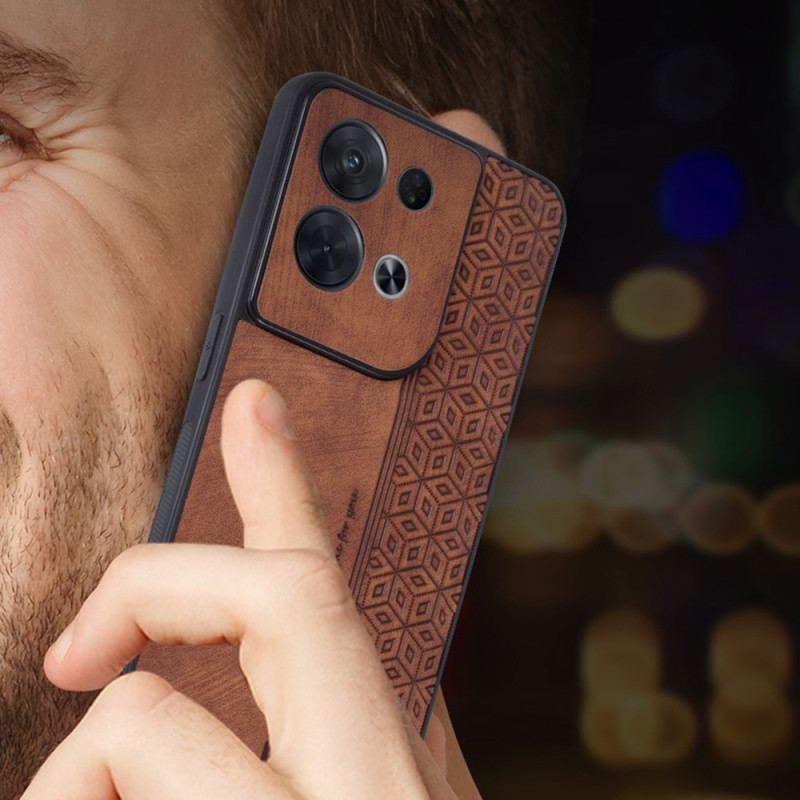 Capa Para Oppo Reno 8 Pro Efeito Couro Azns