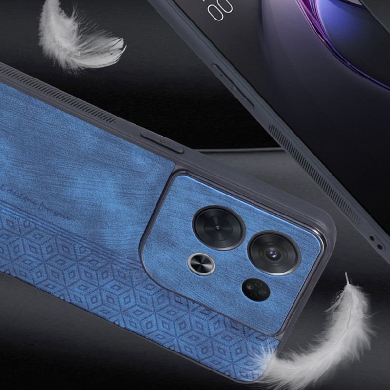 Capa Para Oppo Reno 8 Pro Efeito Couro Azns