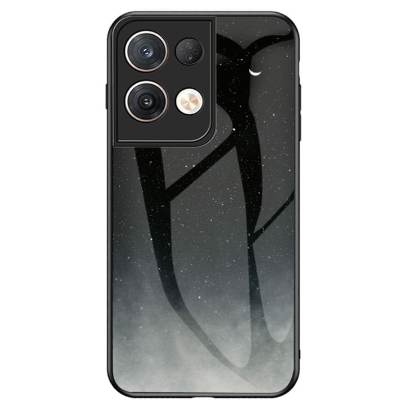 Capa Para Oppo Reno 8 Pro Padrão De Vidro Temperado