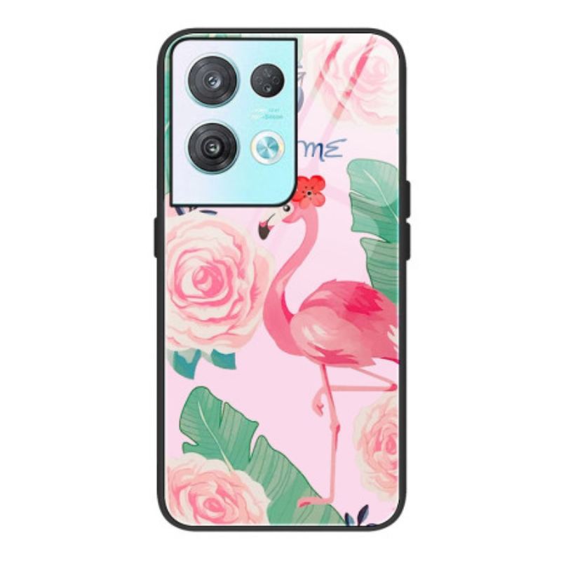 Capa Para Oppo Reno 8 Pro Vidro Temperado Flamingo