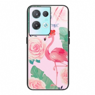 Capa Para Oppo Reno 8 Pro Vidro Temperado Flamingo