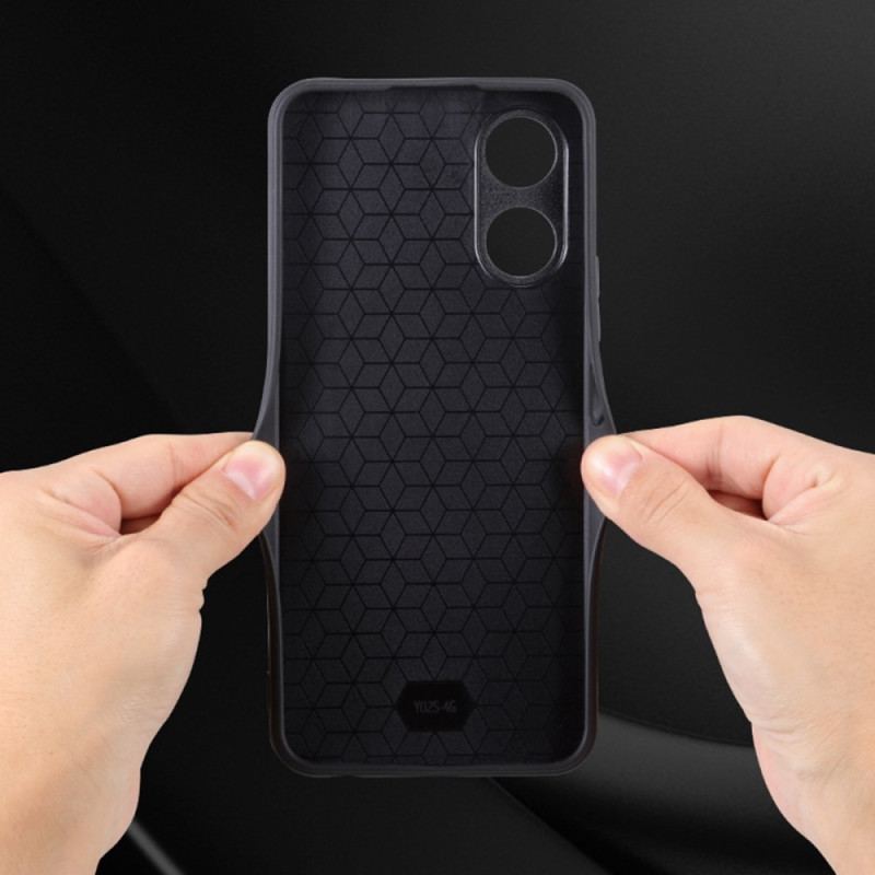 Capa De Celular Para Vivo Y16 Efeito Couro Azns