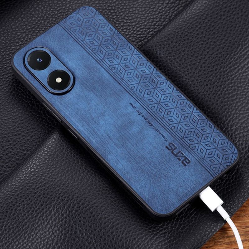 Capa De Celular Para Vivo Y16 Efeito Couro Azns