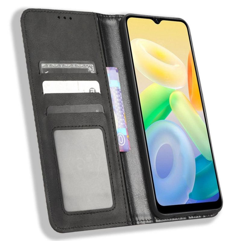 Capa De Celular Para Vivo Y16 Flip Couro Sintético Estiloso