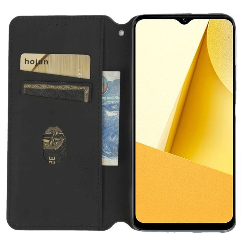 Capa De Celular Para Vivo Y16 Flip Textura 3d