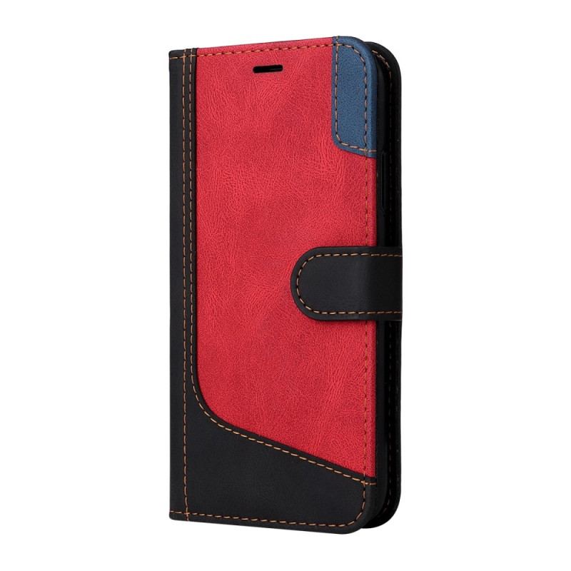 Capa Flip Para Vivo Y16 De Cordão Cinta Tricolor