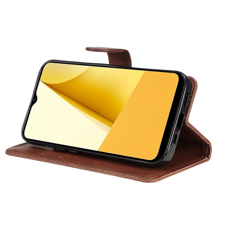 Capa Flip Para Vivo Y16 De Cordão Estilo De Couro Com Tiras