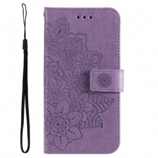 Capa Flip Para Vivo Y16 De Cordão Mandala Strappy