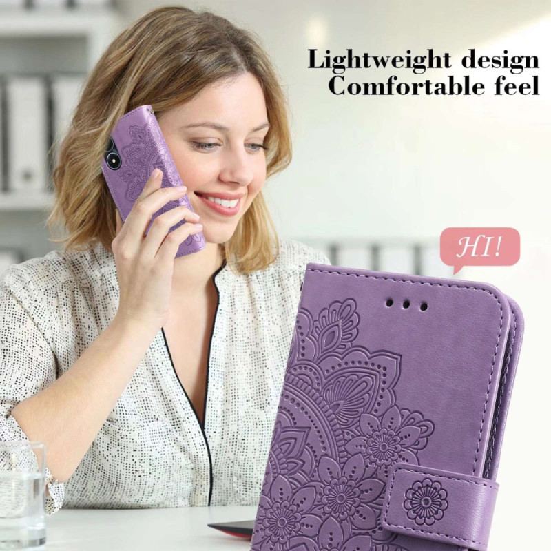 Capa Flip Para Vivo Y16 De Cordão Mandala Strappy