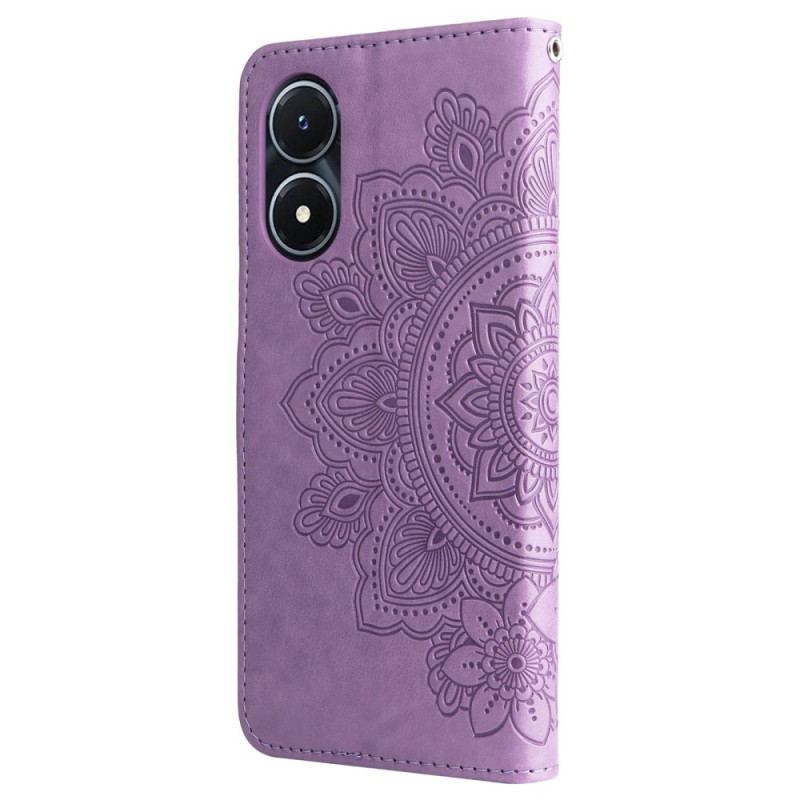 Capa Flip Para Vivo Y16 De Cordão Mandala Strappy