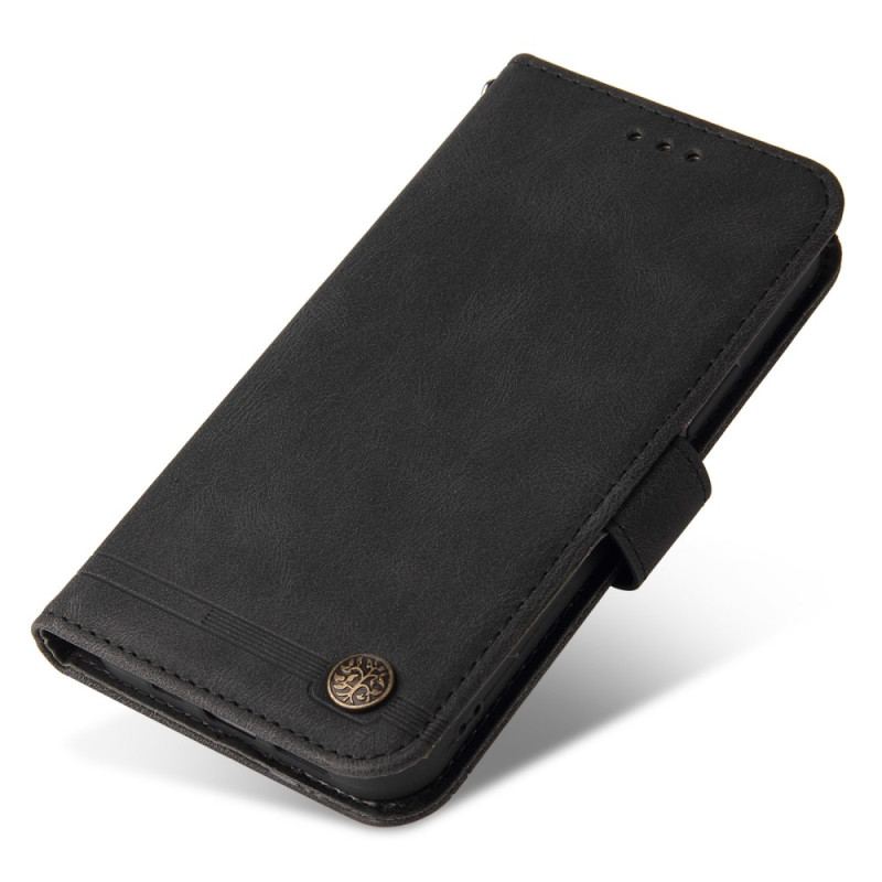 Capa Flip Para Vivo Y16 Estilo De Couro Com Rebite Decorativo