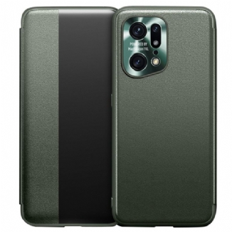 Capa De Celular Para Oppo Find X5 Pro Couro Sintético