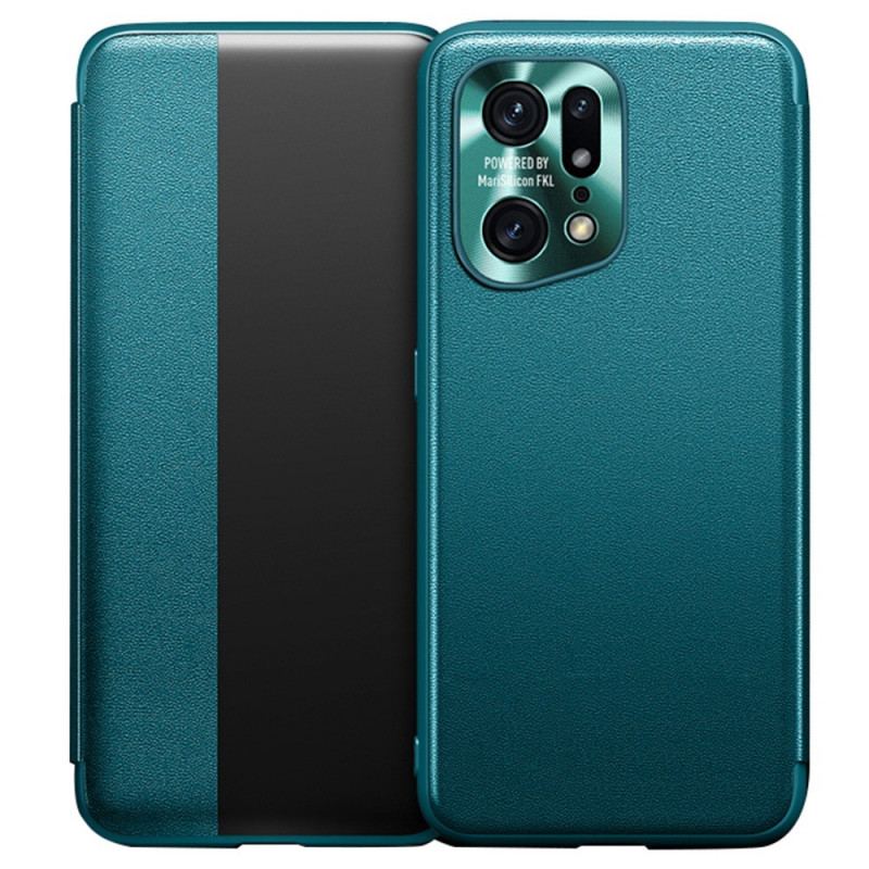 Capa De Celular Para Oppo Find X5 Pro Couro Sintético