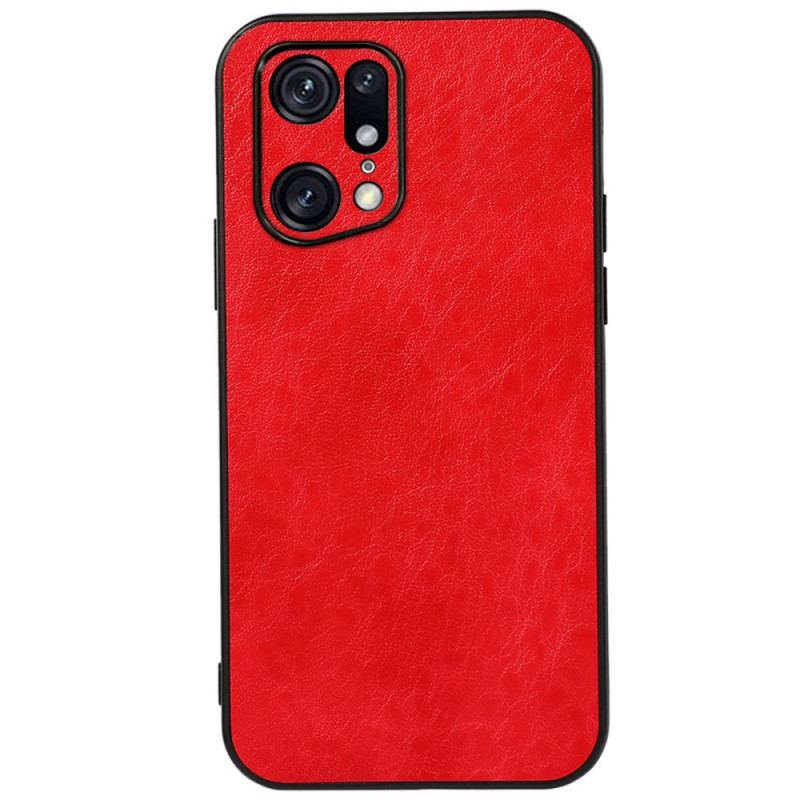 Capa De Celular Para Oppo Find X5 Pro Couro Sintético Texturizado