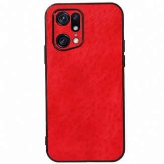 Capa De Celular Para Oppo Find X5 Pro Couro Sintético Texturizado