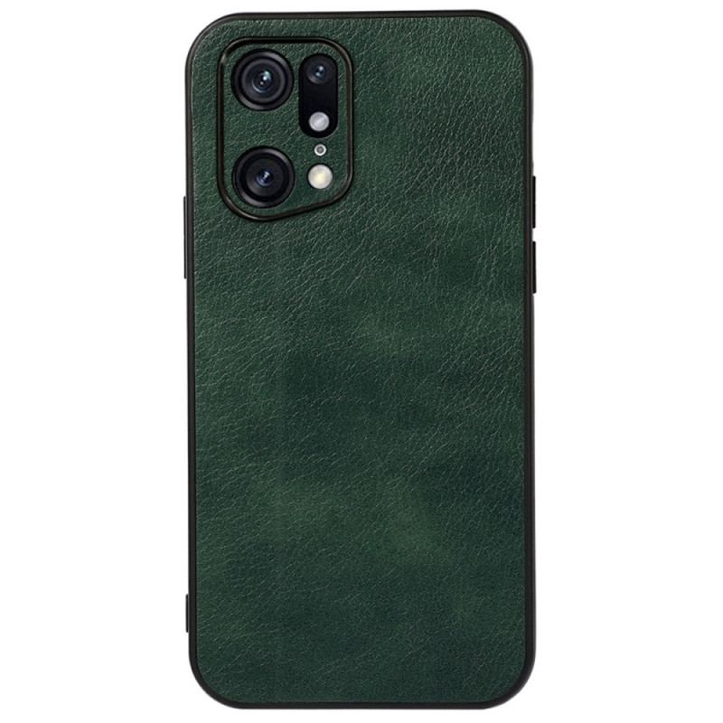 Capa De Celular Para Oppo Find X5 Pro Efeito Couro Lichia