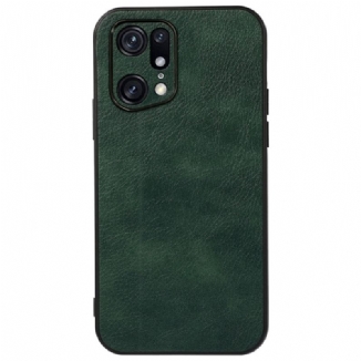 Capa De Celular Para Oppo Find X5 Pro Efeito Couro Lichia