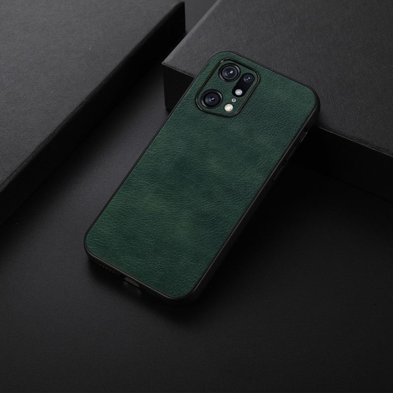 Capa De Celular Para Oppo Find X5 Pro Efeito Couro Lichia