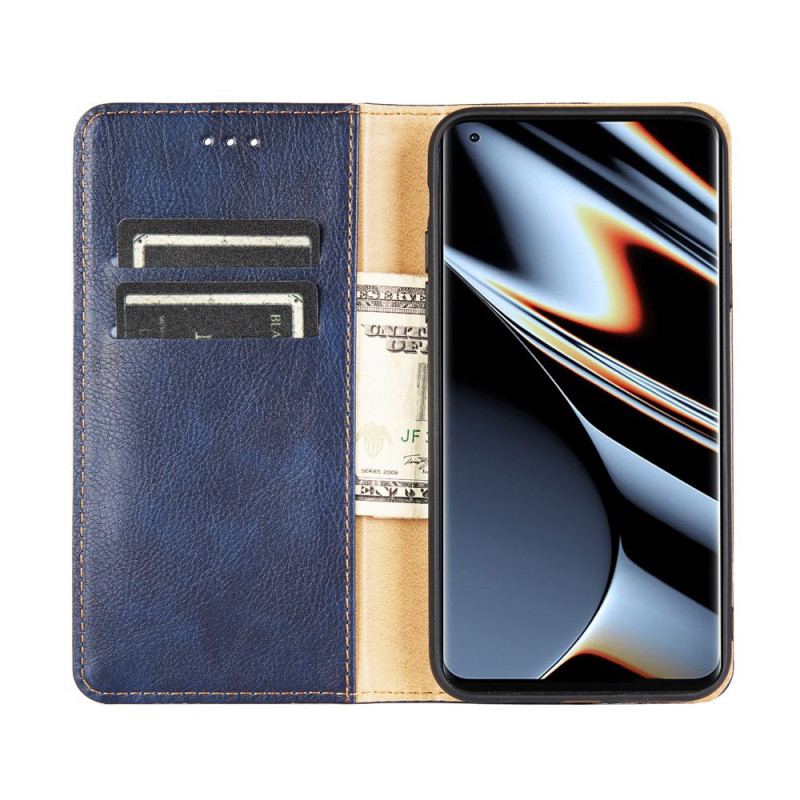 Capa De Celular Para Oppo Find X5 Pro Flip Cor Sólida