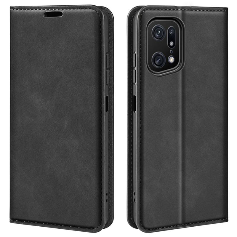 Capa De Celular Para Oppo Find X5 Pro Flip Toque De Pele