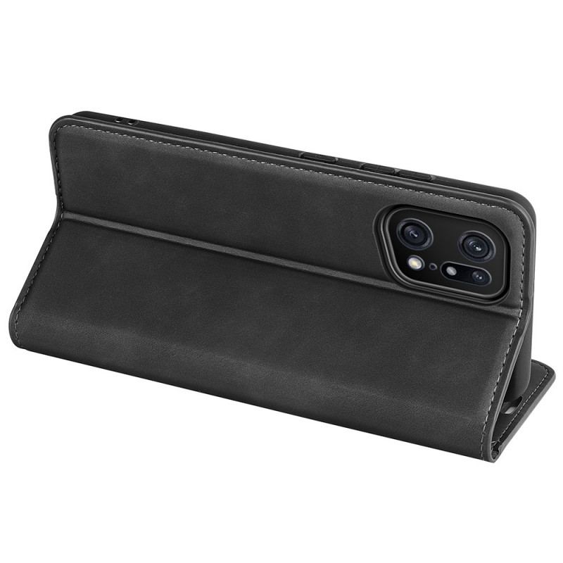 Capa De Celular Para Oppo Find X5 Pro Flip Toque De Pele