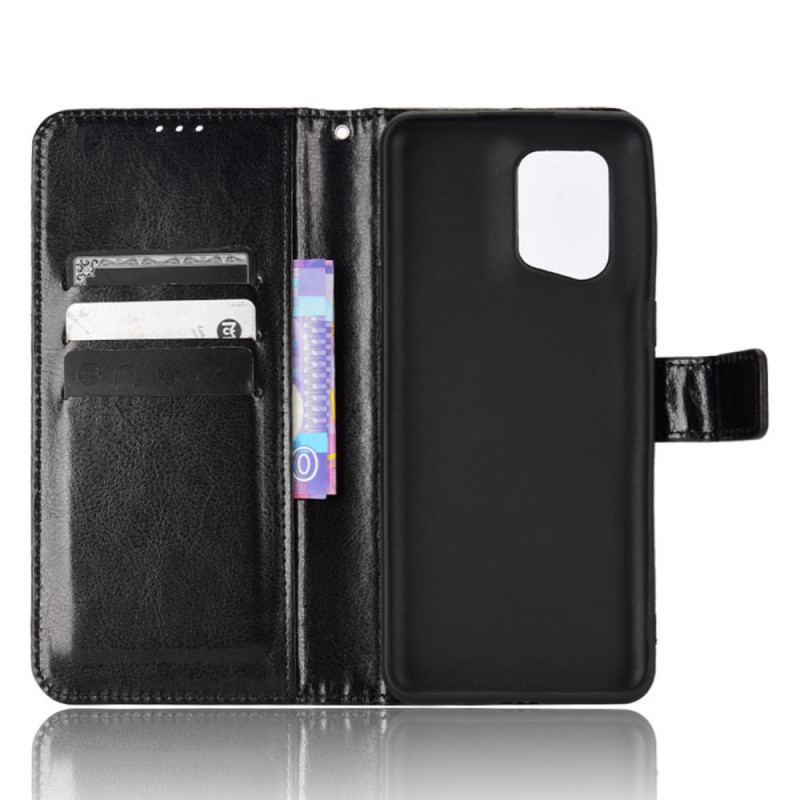 Capa De Couro Para Oppo Find X5 Pro Couro Falso Chamativo