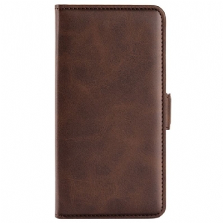 Capa De Couro Para Oppo Find X5 Pro Fecho Duplo