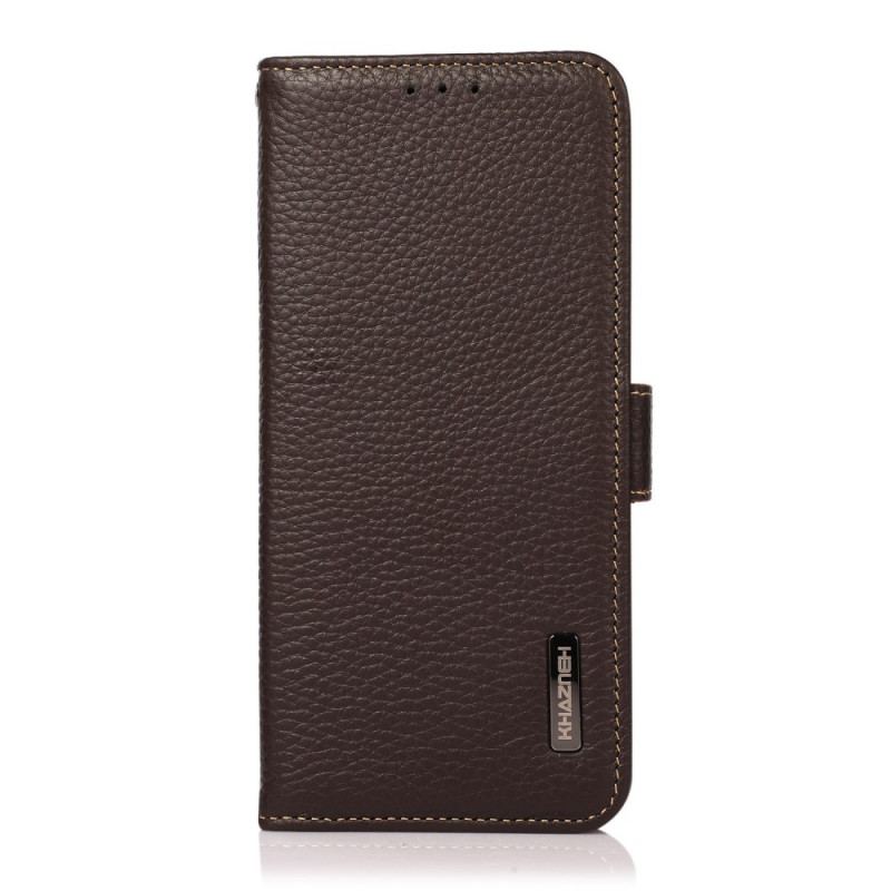 Capa De Couro Para Oppo Find X5 Pro Couro De Lichia Khazneh Rfid