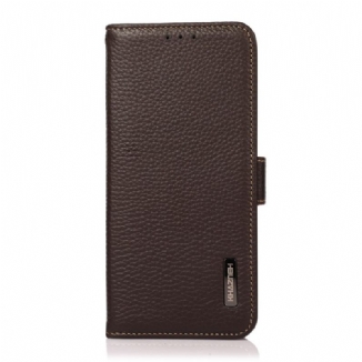 Capa De Couro Para Oppo Find X5 Pro Couro De Lichia Khazneh Rfid