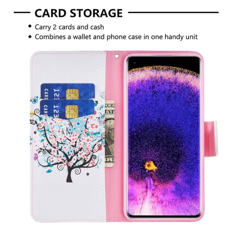 Capa Flip Para Oppo Find X5 Pro Árvore Florida