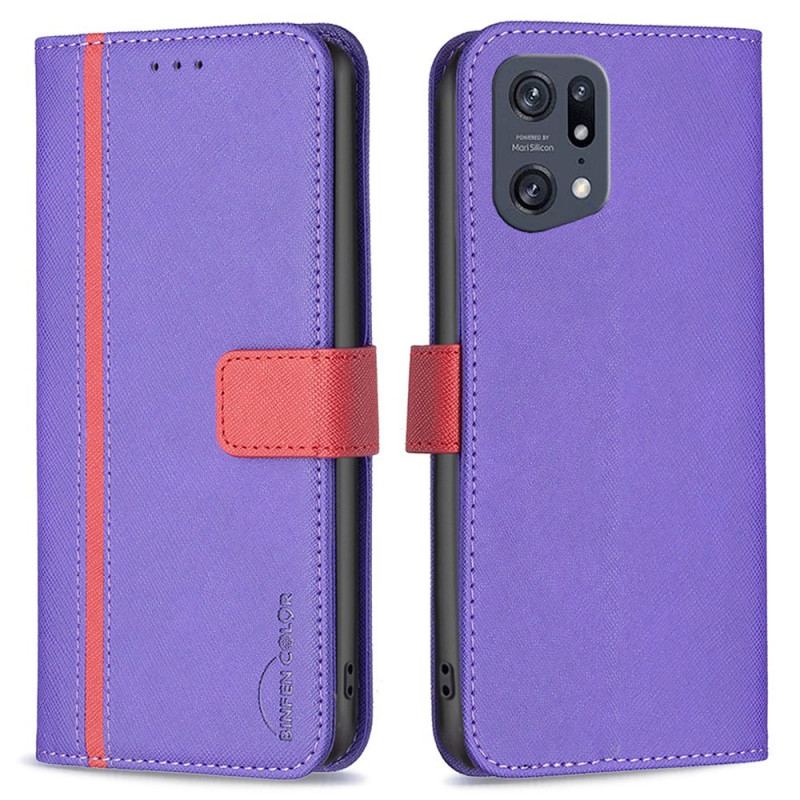 Capa Flip Para Oppo Find X5 Pro Couro Sintético Tetxuré Binfen Color