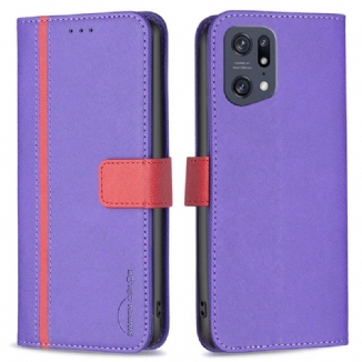 Capa Flip Para Oppo Find X5 Pro Couro Sintético Tetxuré Binfen Color