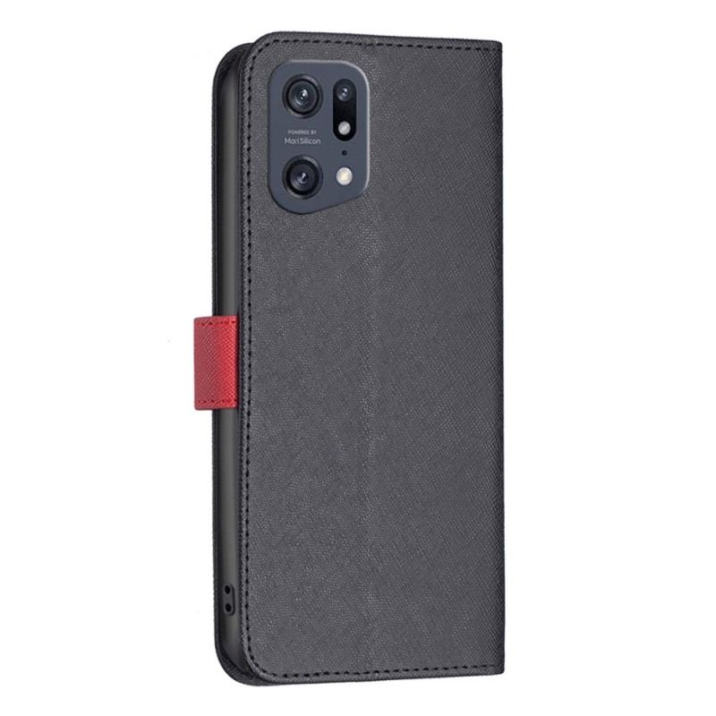 Capa Flip Para Oppo Find X5 Pro Couro Sintético Tetxuré Binfen Color