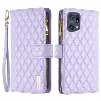 Capa Flip Para Oppo Find X5 Pro Estilo De Cor Binfen Acolchoado