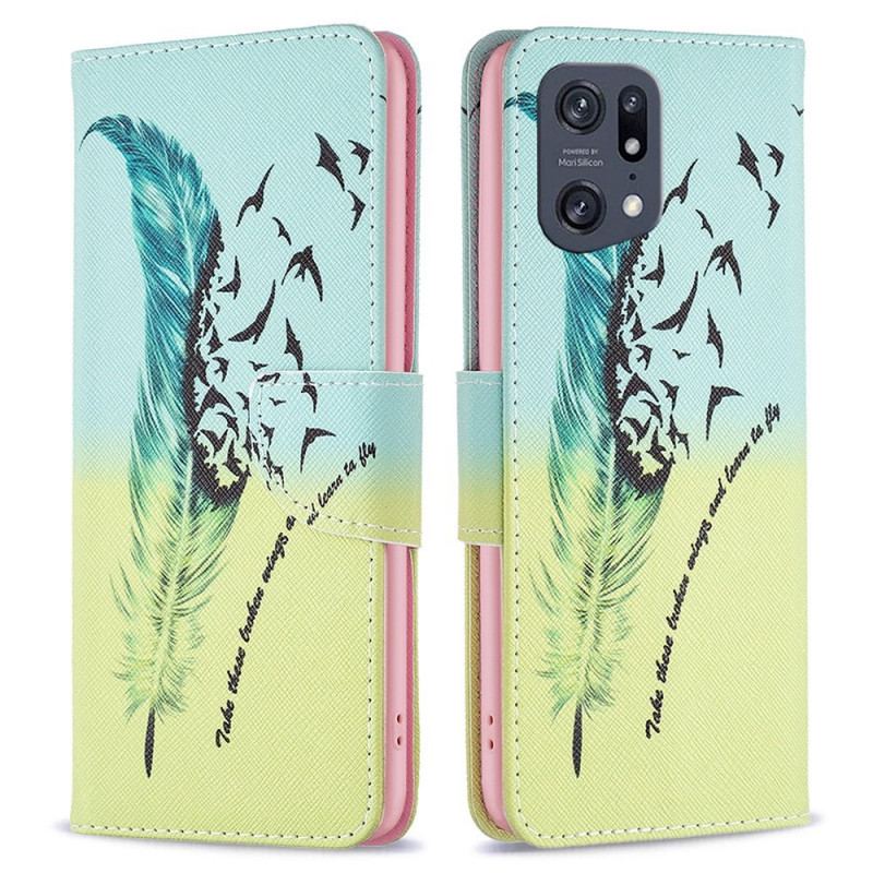 Capa Flip Para Oppo Find X5 Pro Pena