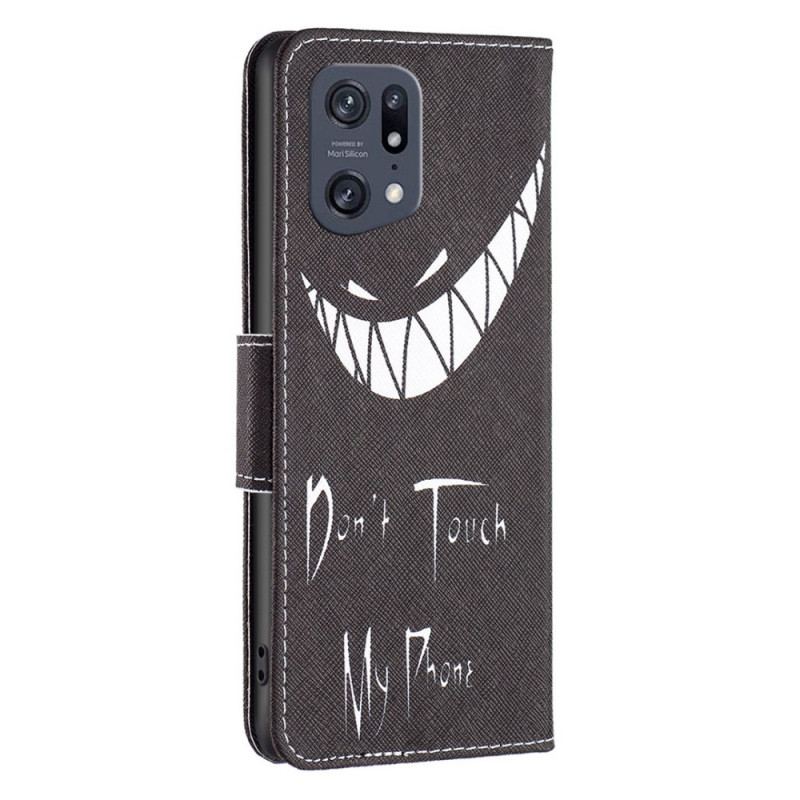 Capa Flip Para Oppo Find X5 Pro Telefone Do Diabo