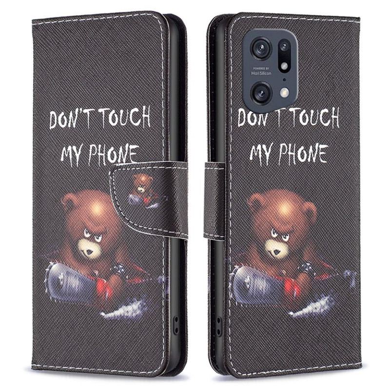 Capa Flip Para Oppo Find X5 Pro Urso Perigoso