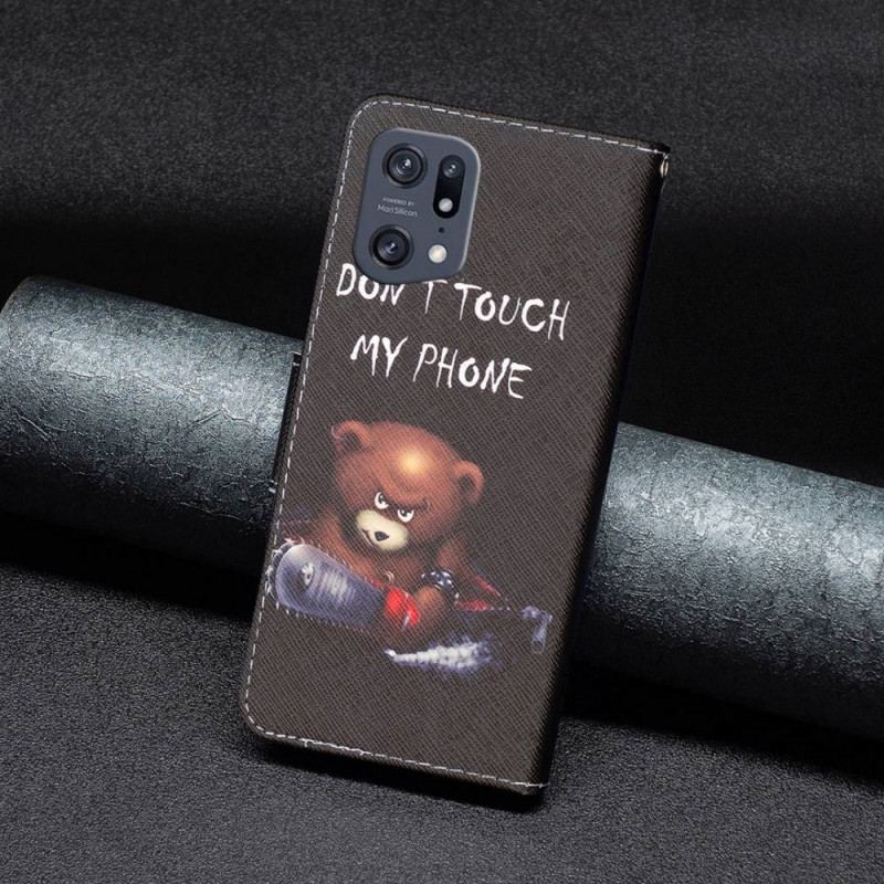 Capa Flip Para Oppo Find X5 Pro Urso Perigoso