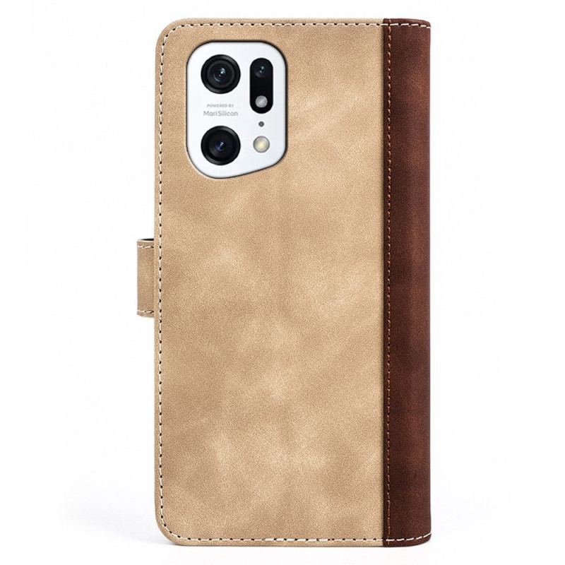 Capa Folio Para Oppo Find X5 Pro Padrão Gráfico