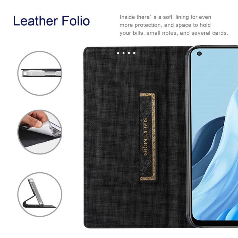 Capa Folio Para Oppo Find X5 Pro Vili Textura De Tecido