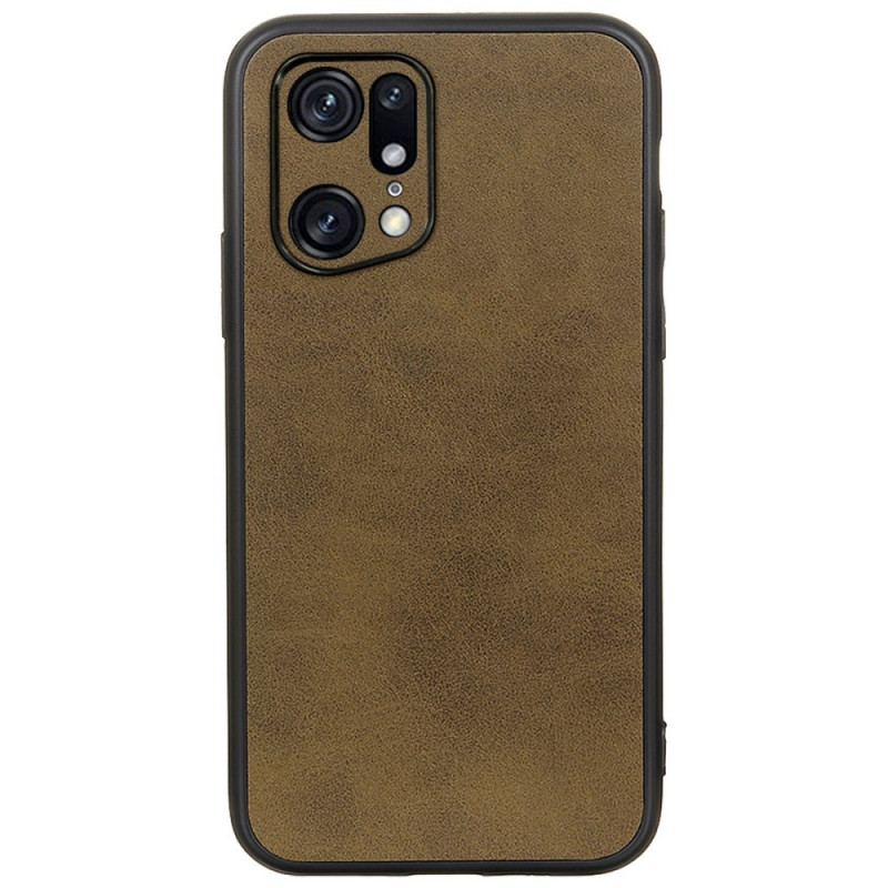 Capa Para Oppo Find X5 Pro Efeito De Couro De Aparência Refinada