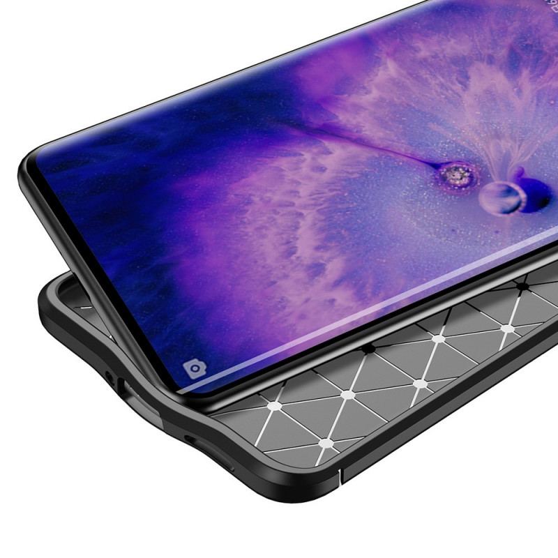 Capa Para Oppo Find X5 Pro Linha Dupla Efeito Couro Litchi