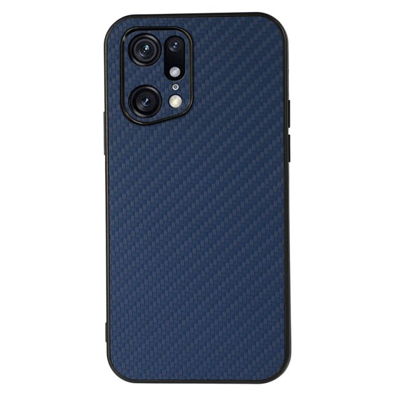 Capa Para Oppo Find X5 Pro Textura De Fibra De Carbono Efeito Couro