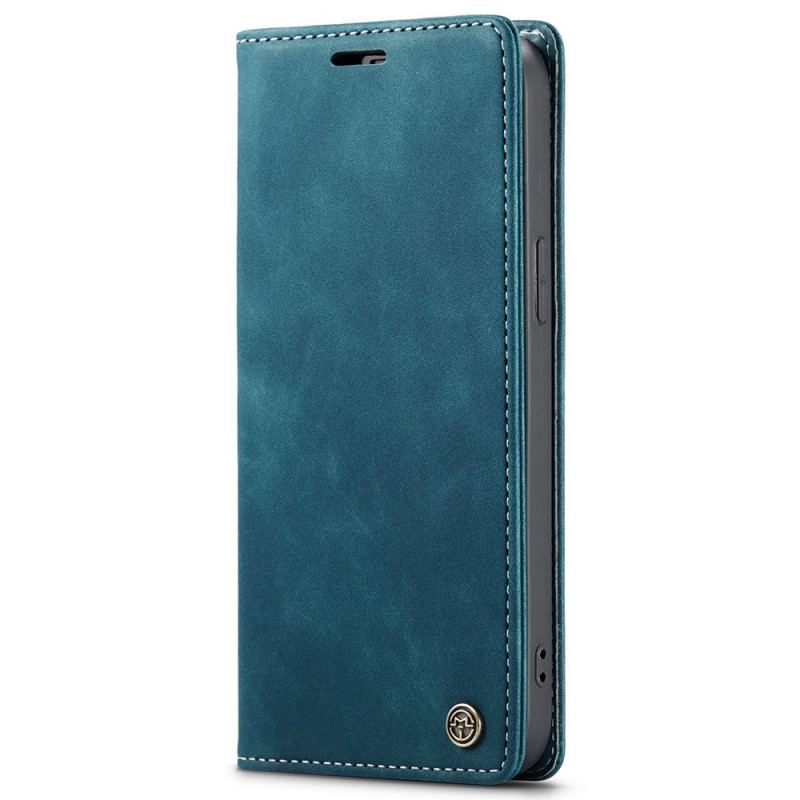 Capa De Celular Para iPhone 15 Flip Caseme De Couro Sintético Vintage